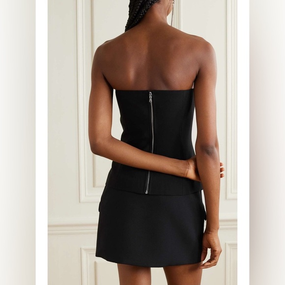 L'AGENCE
Fay strapless crystal-embellished woven bustier top - Picture 3 of 7